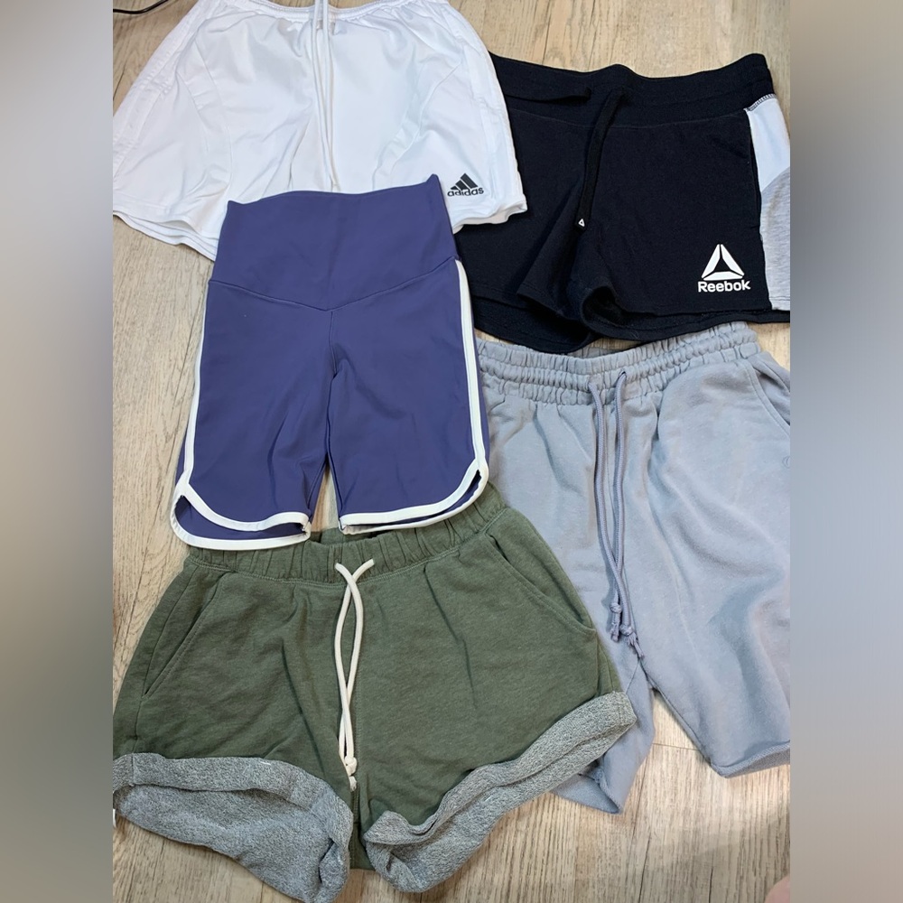 Women’s athletic casual comfy Shorts bundle size small aerie, adidas, Reebok